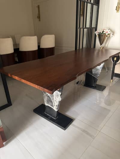 Brand new solid wood dining table made from keekar wood