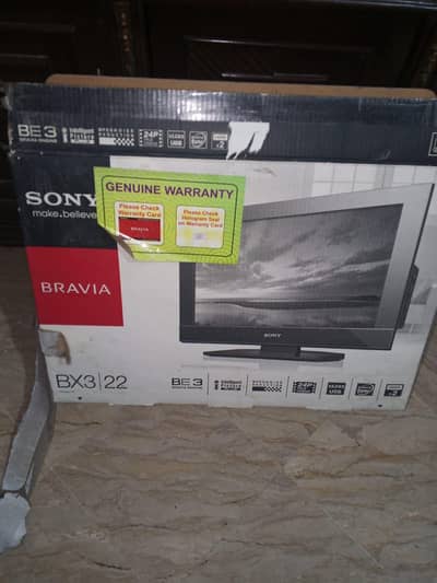 I have my Sony LCD TV bravia bx3 22