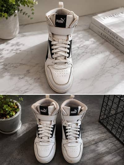 NEW PUMA RBD Game Black White High Top Sneaker Size 42