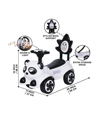 Panda design New Ride-on Car Toy With 15 inch Pooh For kids