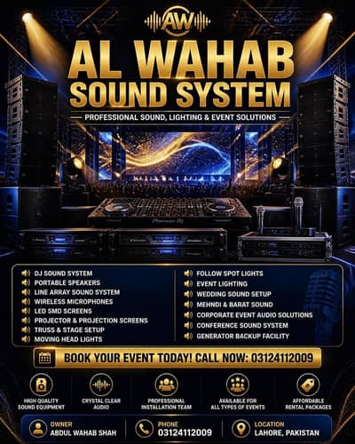 sound system available for rent with home delivery