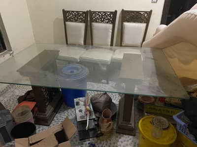 03167458176. . . . dining table 6 chair ke sath.