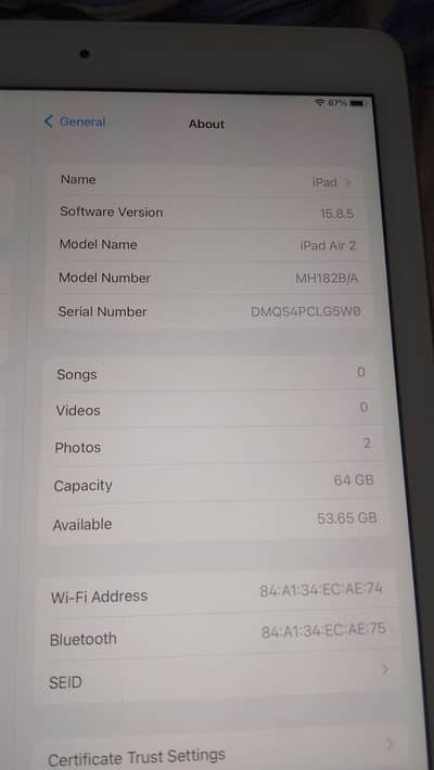 I pad air 2