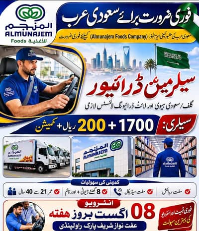 Saudi Arabia Heavy Driver Job – 1700 SAR + Commission
