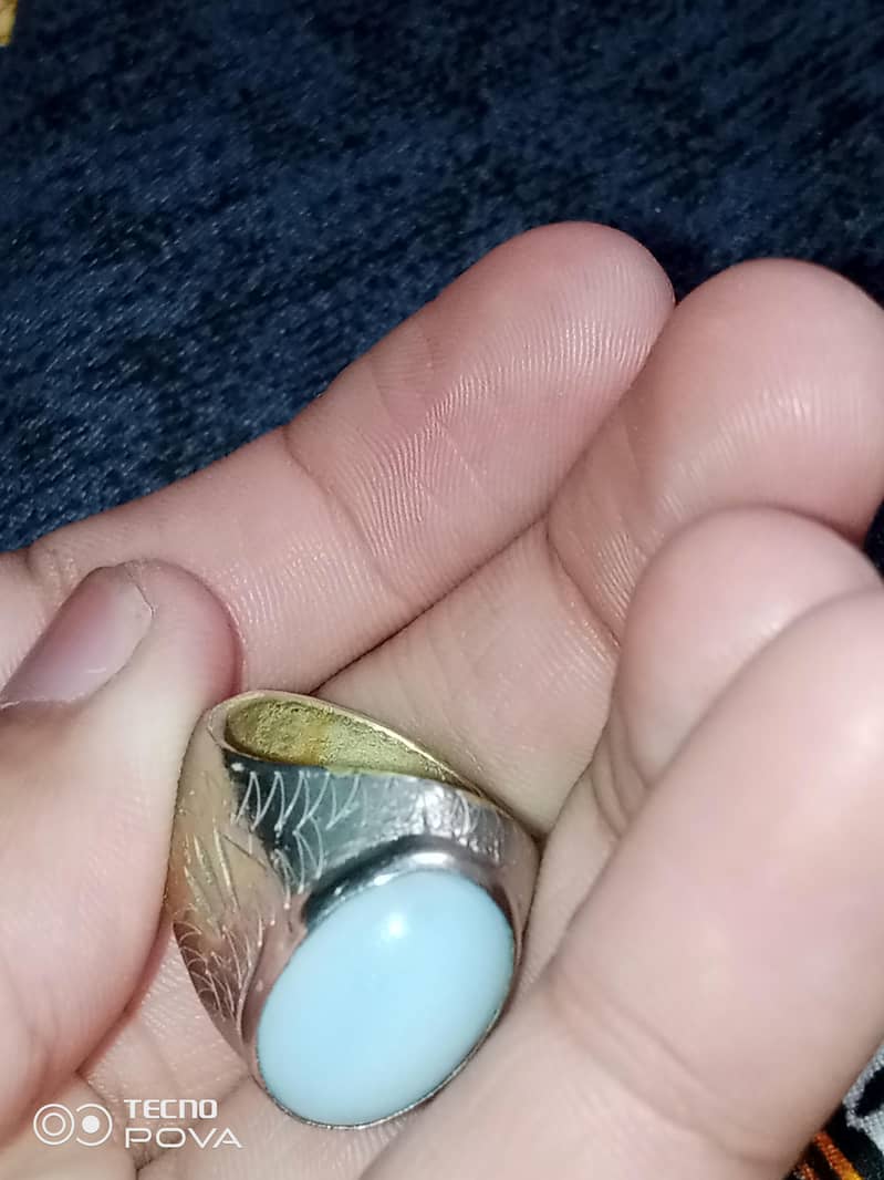 White Opal Ring 7