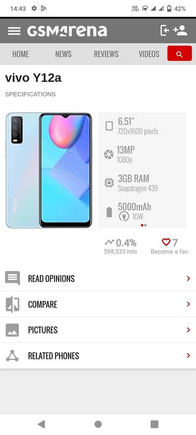 Vivo Y12A