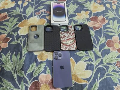 Apple iPhone 14 Pro Max 256GB Deep Purple |Non PTA| Box+Charger+Covers