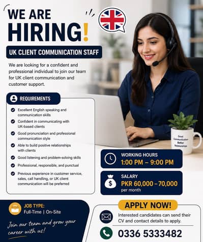 Hiring: UK Client Communication Staff