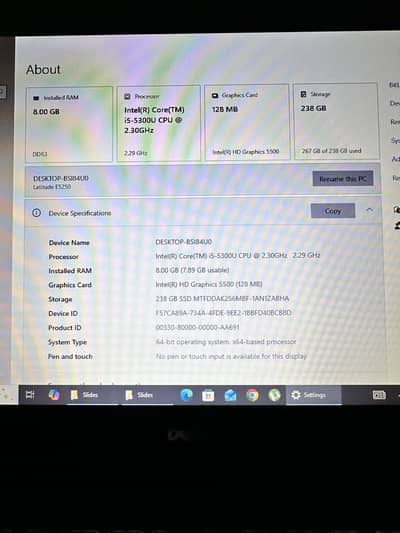 Dell Latitude E5250