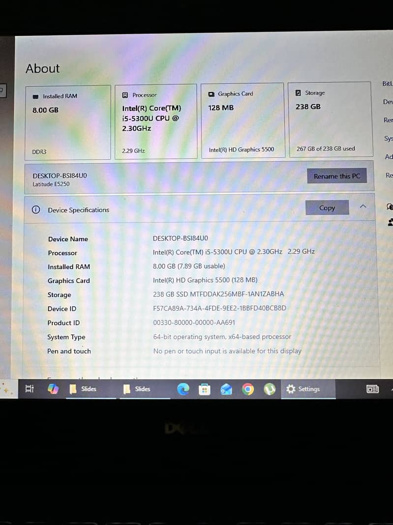 Dell Latitude E5250 0