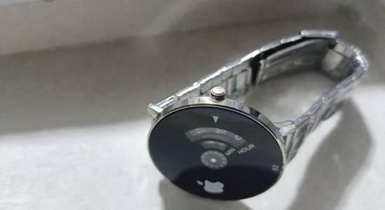 Mens stainless steel watch ⌚ with apple logo