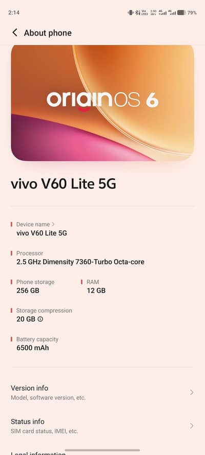 Vivo V60 lite 5g