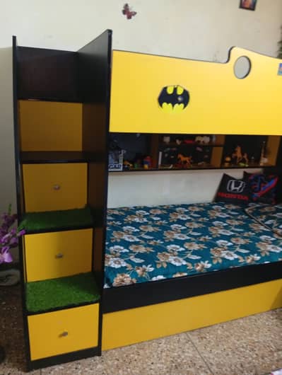 Almost new bunk bed for sale with mattress