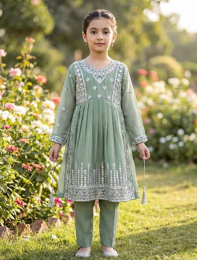 Boutique style fancy  chiffon frock