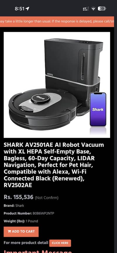 Shark vacuum cleaner