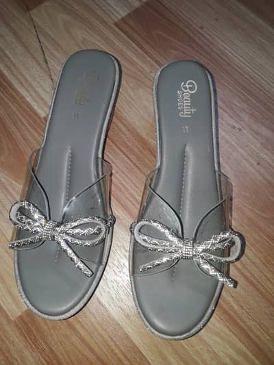 Silver glitter heels 