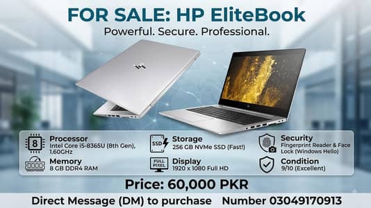 HP Core i5 8th Gen Laptop | 8GB RAM | 256GB SSD