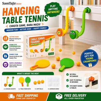 Kids Hanging Table Tennis Training Set | Indoor Sports Toy | Toys