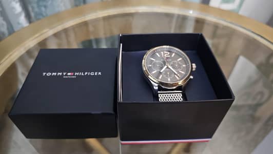 Tommy Hilfiger Men's Chronograph Watch Premium Stainless Stress Mesh