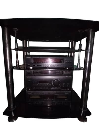 TV Trolley / LED Trolley / Glass Trolley / Glass Top Trolley /  Black