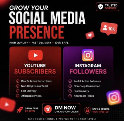 Insta followers Tiktok followers Youtube subscribers