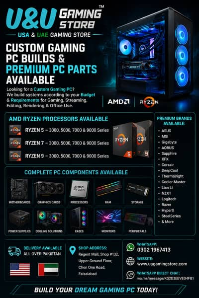 GAMING PC We Customized BUILDS & PREMIUM PC PARTS AVAILABLE