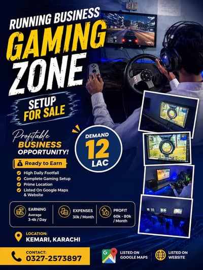 Running Gaming Zone Setup Avalable | Best For Side Business