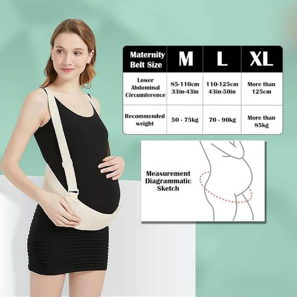 Maternity Support Belt for Pregnant Women – Breathable Pregnancy Belly Band for Back, Hip & Pelvic Pain Relief – Adjustable Abdominal Support Belt with Comfortable Fit – Premium Maternity Belly Support for Daily Wear