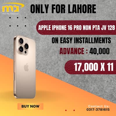 Apple iPhone 16 Pro Non Pta JV On Installment