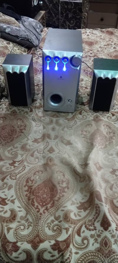 orange woofer speaker