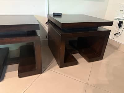 Centre Table with Two Side Table Set