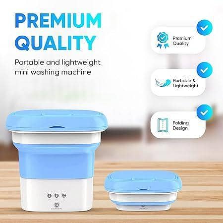 6 Liter Top Load Washing Machine - Portable Mini Foldable Washer And Spin Dryer for Carry