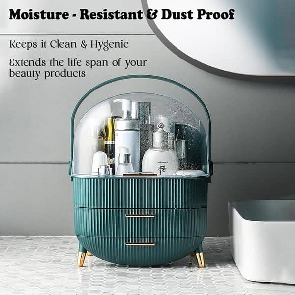 Organiser for Makeup & Skincare | Large Makeup Organisers with Dust-Proof Cover