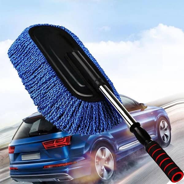 Car Wash Cleaning Brush Duster - Extendable Car Duster - microfiber car duster - Premium Microfiber Car Duster - Soft Dust Brus - Cleaning for Cars - Brush Duster Microfiber - Large Soft Microfiber