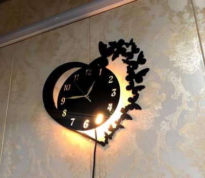 beautiful heart shape wall clock
