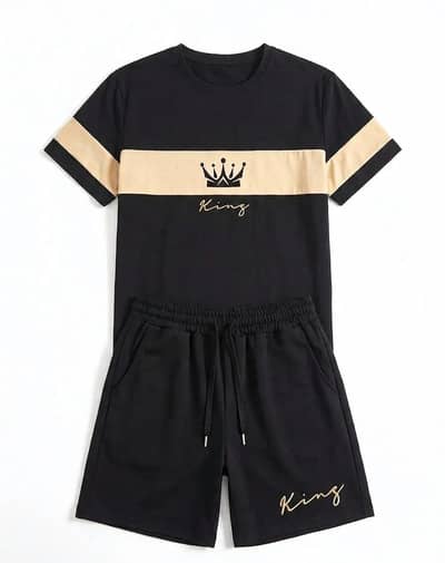 poly star printed two piece tracksuit