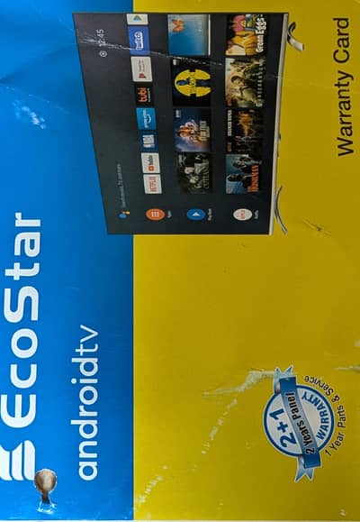 Ecostar 55" Smart TV Android UD  with Complete accessories.