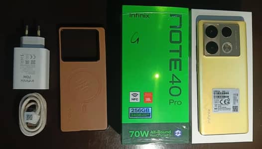 Infinix Note 40 Pro 12+12/256 condition 10/10 with Genion Box & Chargr