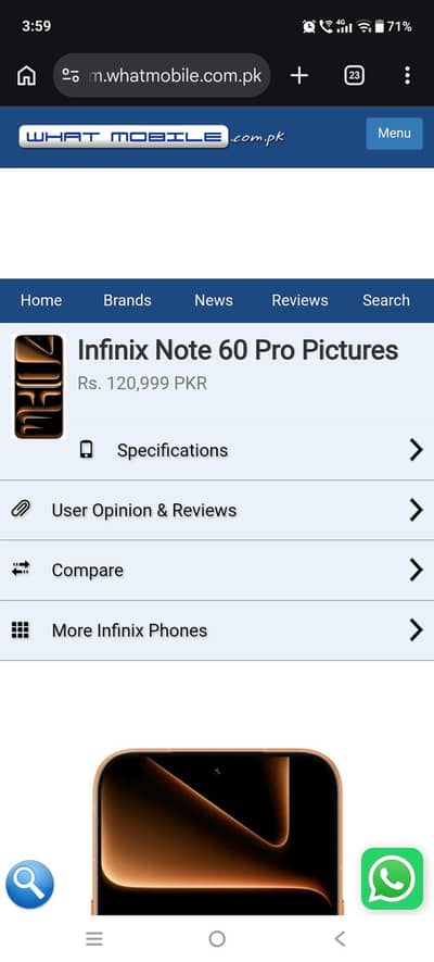 urgent sell infinx note 60 pro
