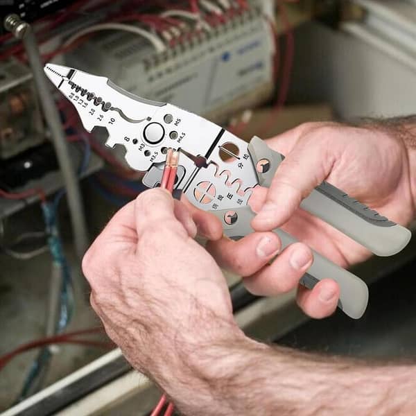 Multifunction Wire Stripper & Crimping Tool – Automatic Wire Stripping Pliers, Cable Cutter, Wire Crimper & Electrician Hand Tool for Electrical Wire, Terminal Crimping, DIY, Repair & Professional Use