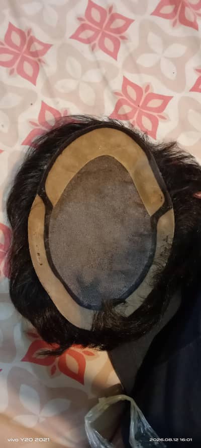 hair wid for men usa patch hai 2 mahine used hua ha condition 9/10 hai