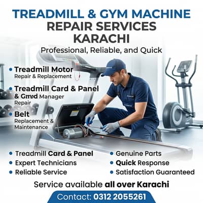 Treadmill Repairing Service in Karachi | Treadmill  & Gym Machine