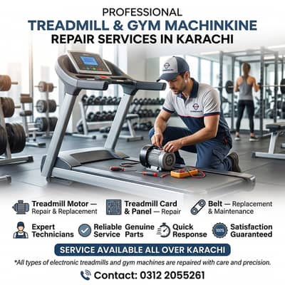 Treadmill Motor, Card Repair & Belt Replacement Karachi | Treadmill