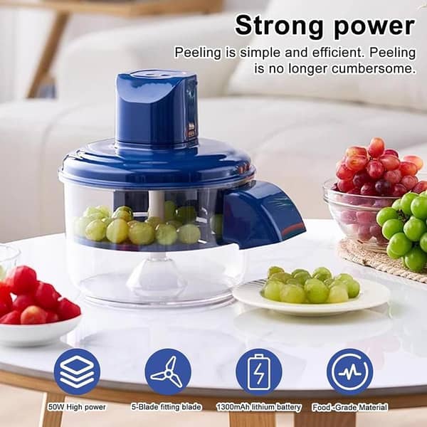 Rechargeable Electric Fruit & Vegetable Peeler – Automatic Garlic, Grapes & Cherry Tomato Peeling Machine | Portable Smart Kitchen Peeling Tool Fast & Easy Food Prep Device for Home & Commercial Use