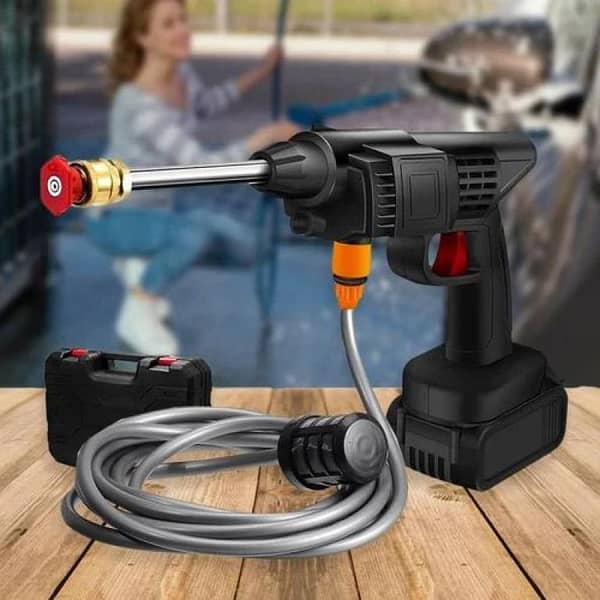 Pressure Washer Rechargeable 48V Car Washer Pump and Spray Gun — 30 Bar Portable Electric Power Washer for Car, Fence, Wall, and Floor Cleaning
