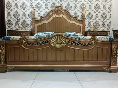 solid wood bed