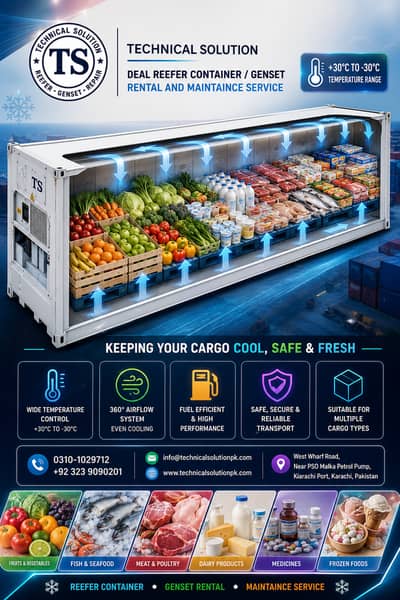 REEFER CONTAINER FOR RENT | 20FT & 40FT | KARACHI