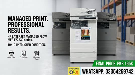 HP Color LaserJet Managed Flow MFP E77830 All-in-One Printer