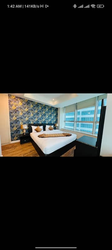 1BED LUXURY FURNISH APARTMENT AVAILABLE TONIGHT FOR RENT IN ISLAMABAD CENTURES MALL