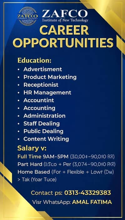 office management staff required